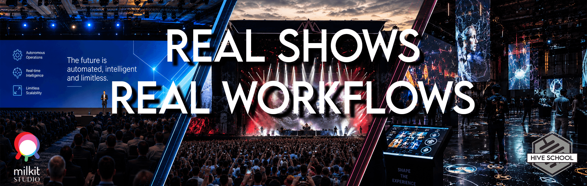 Real shows, real workflows — Hive School training at Milkit Studio